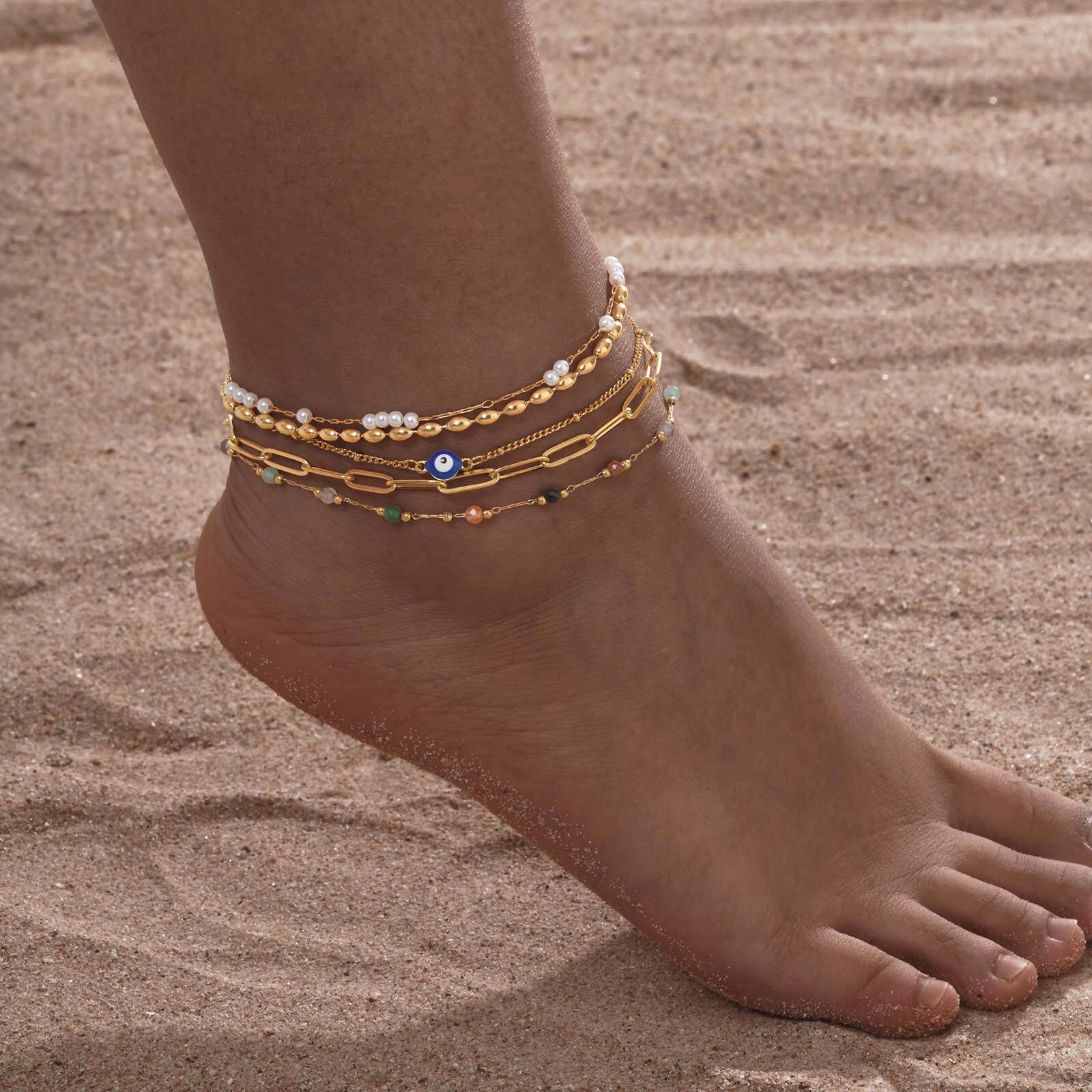 Vergoldetes mehrlagiges Fußket – Jc Jewelry & Watches Photos Bewertung und Preis